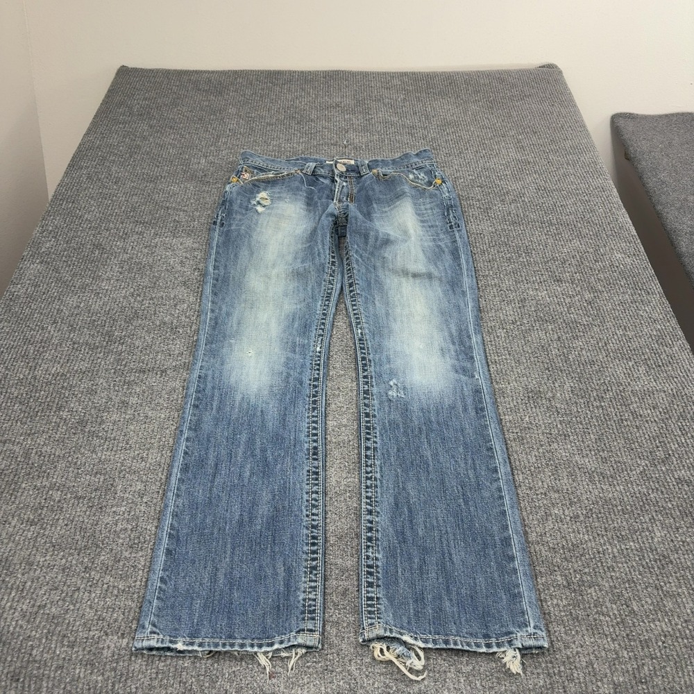 MEK Denim Jeans Men 34 Blue Cotton Distressed New Oaxaca Straight Y2K Streetwear